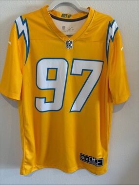 Nike Dri-Fit  NFL Jersey Number 97 JOEY BOSA Los Angeles Chargers Football